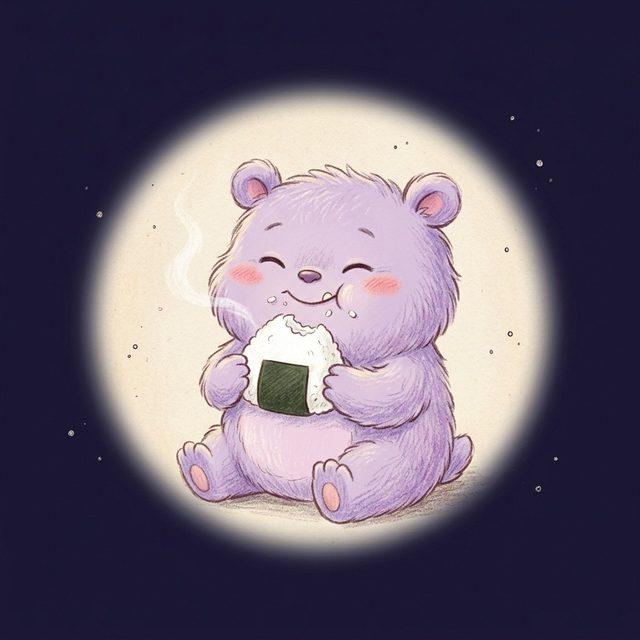 ごはんを食べているモンスター