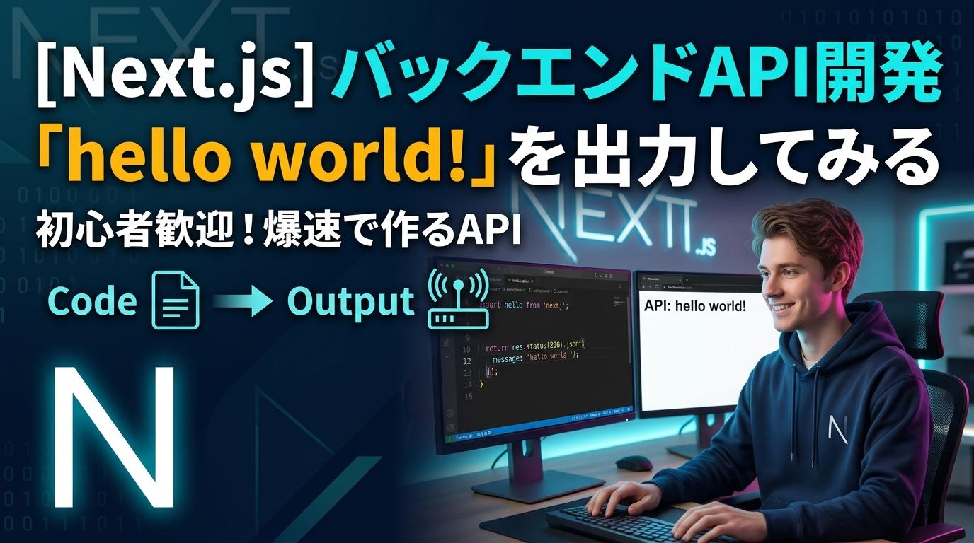 【Next.js】API Routesで「hello world」を返すAPIを作る